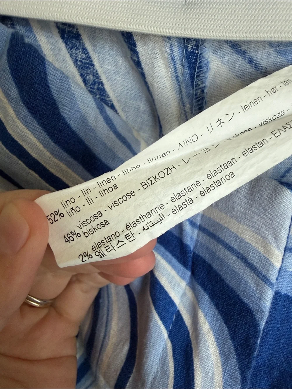 Zara Groovy Swirl Pants Linen Blend